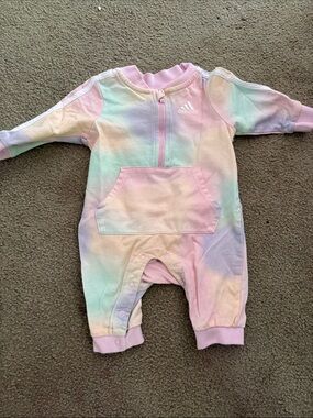 adidas Kids Pastel Tie-Dye Footie in Pink, Mint & Lavender